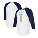 Unisex Tiny Turnip White/Navy New York Yankees Triple Scoop 3/4-Sleeve Raglan T-Shirt