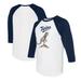 Unisex Tiny Turnip White/Navy Minnesota Twins TT Rex 3/4-Sleeve Raglan T-Shirt