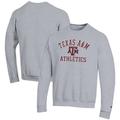 Men's Champion Gray Texas A&M Aggies Athletics Logo Pullover Sweatshirt