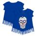 Girls Youth Tiny Turnip Royal Toronto Blue Jays Sugar Skull Fringe T-Shirt
