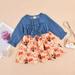 Herrnalise Toddler Kids Baby Girls Thanksgiving Turkey Print Denim Dress Princess Outfits