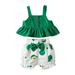 ZHAGHMIN Girls Summer Cute Outfits Kids Toddler Baby Girls Spring Summer Print Cotton Sleeveless Vest Shorts Outfits Clothes Sweat Suits for Teen Girls Come Home To Supper Mommy And Girl Matching Ou