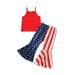 ZHAGHMIN Stuff for Girls 10-12 Toddler Kids Girls 4Th Of July Solid Sleeveless Independence Day Strap Vest T Shirt Tops Pants 2Pcs Outfits Set Toddler Girl Outfit Teen Active Baby Bouquet Made With