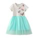 KI-8jcuD Dresses for Girls 14-16 Girls Floral Dress Butterfly Short Sleeve Pleated Casual Lace Dresses for Kids 2 To 7 Years Teen Girls Dresses Frock Baby Baby Dresses Girls Fall Dress Size 7 Fancy