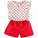 ZHAGHMIN Girls Tie Dye Shorts Set Summer New Girls Fashion Chiffon Suit Floral Polka Dot Suit Flying Sleeve Chiffon White Pants Suit Matching Clothes for Family Of 4 Cute Sweat Pants for Teen Girls