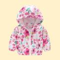 SDJMa Toddler Kids Baby Boys Girls Fashion Cute Cartoon Flowers Car Pattern Windproof Jacket Hooded Coat