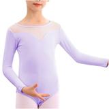 AKAFMK Women and Girls Ballet One-piece Performance Clothes Seamless Camisole Undergarment Leotard Dress with Transition Straps 3-15 Years Purple