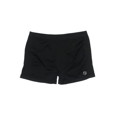 Gold's Gym Gold's Gear Athletic Shorts: Black Solid Activewear - Women's Size Large - Indigo Wash