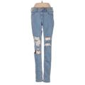 Express Jeans Jeans - Mid/Reg Rise: Blue Bottoms - Women's Size 0