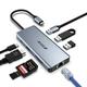 AYCLIF USB C Dockingstation für MacBook Pro/Air, USB C Hub, 8 in 1 USB C Adapter Dual Display 4K HDMI (Gigabit Ethernet, 5 Gbit/s USB 3.0, PD 100W, SD/TF Leser) für Dell, Oberfläche, HP, Lenovo