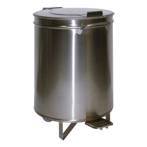 cookmax Abfalleimer mit Deckel und Fußpedal Ø 38 cm 50 L grau, 38x60.5x38 cm Image