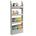 4-Tier Bookshelf with 2 Anti-Tipping Kits for Books and Magazines - 24" x 5.5" x 58" (L x W x H)