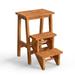 3-in-1 Rubber Wood Step Stool with Convenient Handle - 22" x 16" x 24" (L x W x H)