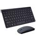 Cordless External Keyboard + Mouse Set Battery Powered Slim Keyboard 2.4G Black