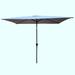 9ft Patio Umbrella Outdoor Waterproof Umbrella with Crank and Push Button Tilt