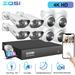 ZOSI 4K Poe Security Camera System 8pcs 8MP Spotlight Outdoor PoE IP Surveillance Cameras with Two Way Audio IP66 Waterproof 4K POE NVR with 2TB Hard Drive 24/7 Recording