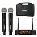 2022 The Platinum Wireless Microphone System Metal Professional Dual Channel Handheld Dynamic Mic System with Professional Karaoke Receiver for Party KTV Meeting Wedding DJ Church 200ft