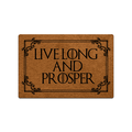 Live Long And Prosper Doormat Funny Welcome Doormat Home and Office Decorative Indoor/Outdoor/Kitchen Mat Non-Slip Rubber 23.6 (L) by 15.7 (W)