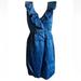 J. Crew Dresses | J. Crew Blue Silk Tiered Ruffle Pleat Cinched Sleeveless Vneck Sheath Dress Sz 4 | Color: Blue | Size: 4