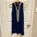 Lilly Pulitzer Dresses | Lilly Pulitzer Navy Jane Shift Dress | Color: Blue/Gold | Size: 00