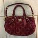 Coach Bags | Coach | Vintage Dark Red Hand Bag W/ Gold Zippers And Clips | Color: Red | Size: Os