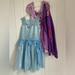 Disney Costumes | Disney Princess Dress Lot Rapunzel Tangled Tiana Girls S Small 4 6x Spider Cape | Color: Pink/Purple | Size: S Small 4 To 6x