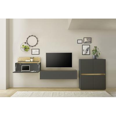 Büromöbel-Set INOSIGN "CiTY/GiRON", grau (anthrazit), B:360cm H:122cm T:40cm, Holzwerkstoff, Arbeitsmöbel-Sets, Home Office Image