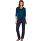 Schlafanzug TRIGEMA "TRIGEMA in umweltfreundlicher Bio-Qualität" Gr. XL, blau (saphir, c2c) Damen Homewear-Sets Pyjamas