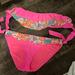 American Eagle Outfitters Swim | American Eagle Bright Pink Strapless Bikini Top And Full Coverage Bottoms | Color: Pink | Size: Top M, Bottoms Xl