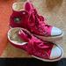 Converse Shoes | Chuck Taylor Girl All Star Converse Size Children 3 High Top Satin Great Cond. | Color: Pink | Size: 3bb
