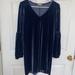 Madewell Dresses | Madewell Velvet Dress Size M | Color: Blue | Size: M