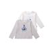 T-Shirt LILIPUT "Little Sailor" Gr. 86/92, grau (weiß, grau) Mädchen Shirts T-Shirts