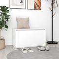 Banc d'entrée Banc Coffre de rangement - Banquette 80x40x45 cm Blanc Aggloméré BV913533