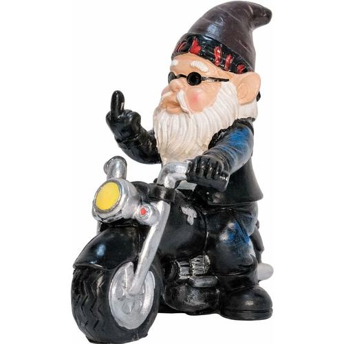 Yoyo - Motorradzwerg Gartenzwerg Statue 13,3 cm x 13 cm Gartenzwerg Statue Wasserdichte Sonnencreme