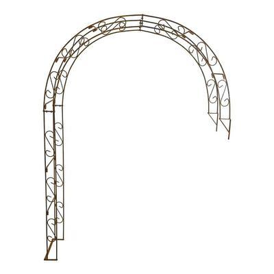 Rosenbogen Rankhilfe Kletterhilfe Edel-Rost Rosenspalier Torbogen Wand-Bogen Image