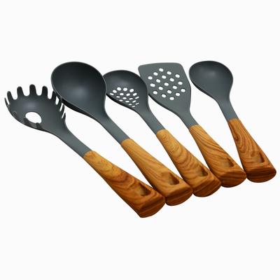 5-Piece Plastic Tool Set with Wooden Pattern Handles