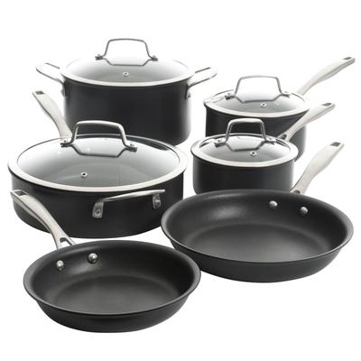 Nonstick Aluminum Cookware 10 Piece Set in Midnight