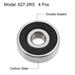 627-2RS Deep Groove Ball Bearings Z2 7x22x7mm Double Sealed Carbon Steel 4pcs - 7mmx22mmx7mm