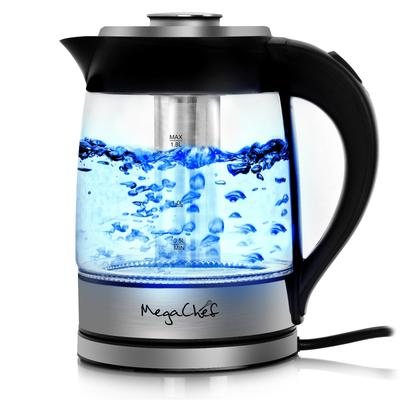 1.8 Quart Glass and Stainless Steel Electric Tea Kettle and Infuser