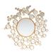 Castiel Modern Glam and Luxe Antique Goldleaf Metal Bubble Accent Wall Mirror - Antique goldleaf