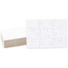 24 Sheets of Blank Puzzles to Draw On with 9 Jigsaw Pieces Each for DIY Projects, White (5.5 x 4 In)