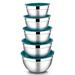 BINNBOX Stainless Steel 10 Piece Nested Mixing Bowl Set Stainless Steel in Gray/Blue | Wayfair HKA49