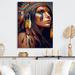 Design Art Colorful Native American Woman V - Graphic Art on Canvas Metal in Red | 40 H x 30 W x 1.5 D in | Wayfair PT57243-30-40