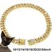 Gold Dog Chain Collar with Design Secure Buckle Cuban Link Chain 12MM Walking Metal Chain Collar Necklace