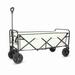 Jeltyprey Extended Folding Utility Wagon Garden Cart w/ Anti-Slip Wheels Metal in White | 24.3 H x 20.5 W x 51.2 D in | Wayfair W113483317