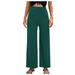 Mrat Youth Baseball Pants Full Length Pants Women s Spring And Summer Fashion Solid Color Casual Loose Breathable Stretch Casual Outdoor Wide Leg Pants Ladies Workout Pants Green XL