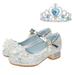 Toddler Little Kid Dress Pumps Glitter Sequins Princess Flower Low Heels Party Show Dance Shoes Rhinestone Sandals