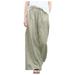 Mrat Womens Pants Casual Full Length Pants Fashion Ladies Loose Solid Color Casual Wide Leg Pants Cotton Linen Trousers High Waisted Athletic Pants Khaki XXXXL