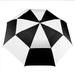 NEW JP Lann Golf StormMaster Umbrella 62 Black &White Double Canopy