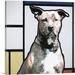 ARTCANVAS Pit Bull Terrier Dog Breed Modern Canvas Art Print - Size: 12 x 12 (1.50 Deep)